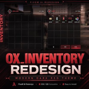 OxInventory Redesign | Red Theme | FiveM Inventory | ESX/QB-Core
