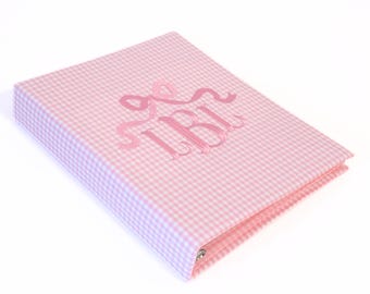 Monogrammed Baby Book: Fabric 3-Ring Binder, Fits 8.5x11 Inserts
