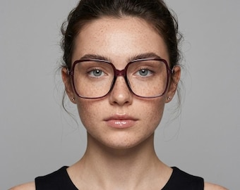 Oversized Square Myopia Glasses Blue Light, Unisex Large Frame Eyewear 0 to -4, Computer Anti Eye Strain Glasses Fashion Frames