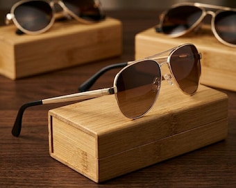 Personalized Aviator Sunglasses for Men, Groomsmen Gift, Best Man Gift, Wedding Sunglasses, Groom Proposal Gift UV400