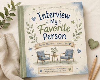 Interview Ma personne préférée Livre | Activité souvenir souvenir pour enfants (PDF imprimable)