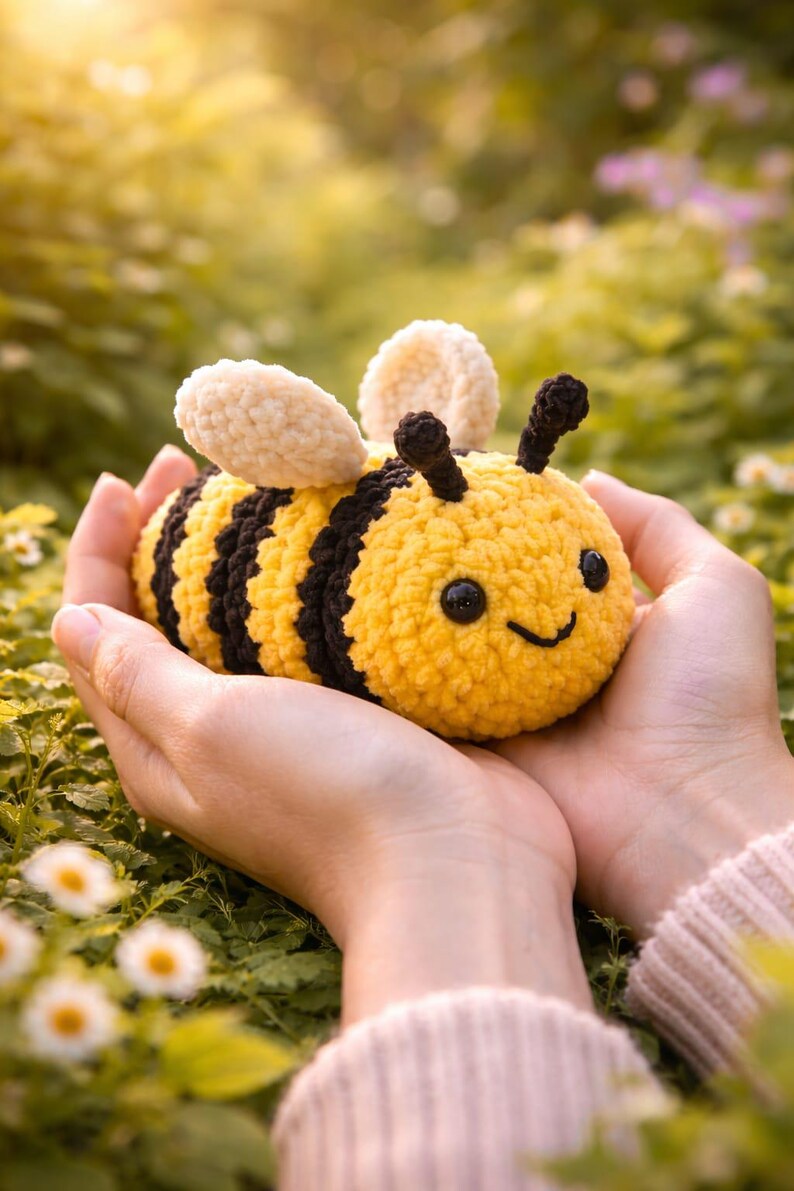 Velvet Plush Bumblebee Crochet Pattern PDF | Amigurumi Bee Tutorial ...