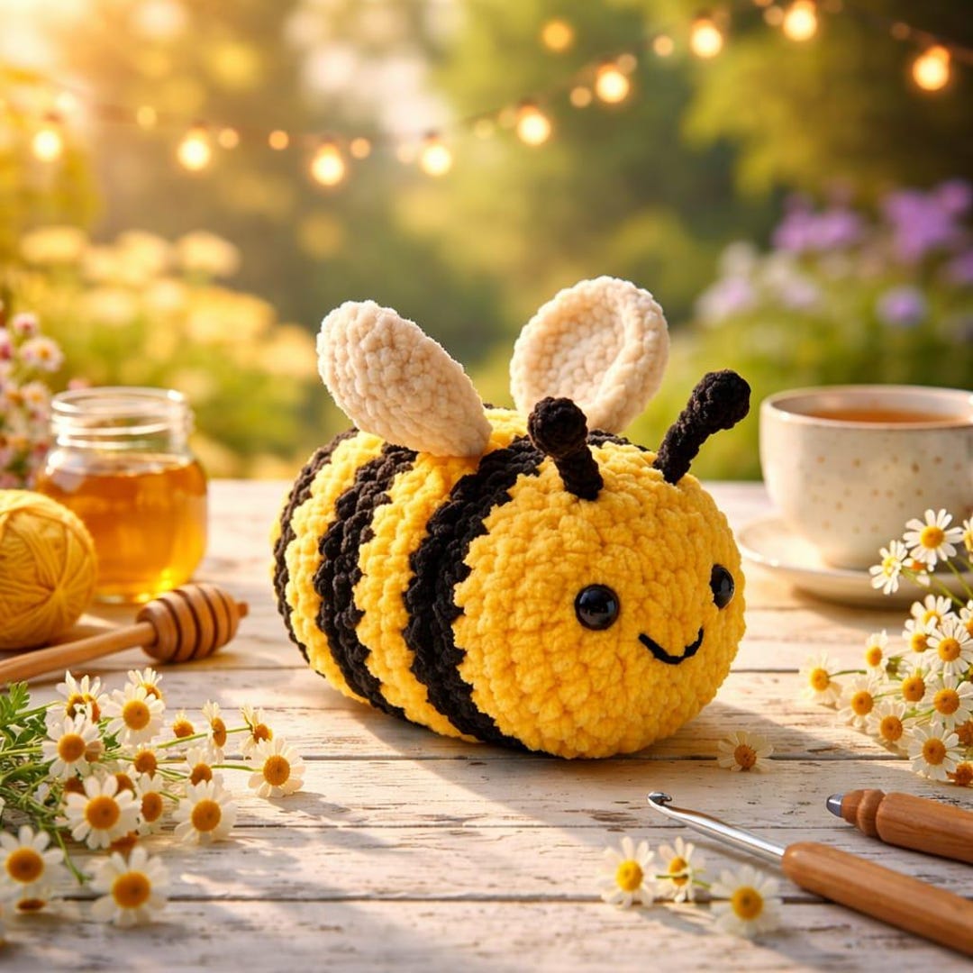 Velvet Plush Bumblebee Crochet Pattern PDF | Amigurumi Bee Tutorial ...