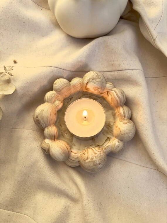 Chunky Bubble Bowl Jesmonite,Marbled Jewelry Dish,Minimalist Candle Holder,Aesthetic Home Decor Gift
