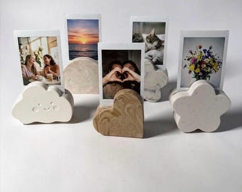 Portafotos Polaroid para Instax (juego de 2) / Soporte de exhibición Polaroid / Soporte para impresiones personalizadas / Jesmonite / Regalos personalizados