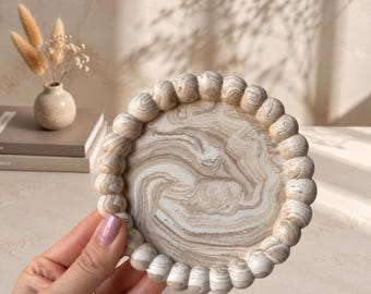 Bandeja posavasos grande con burbujas / Artículos para el hogar Jesmonite, decoración minimalista