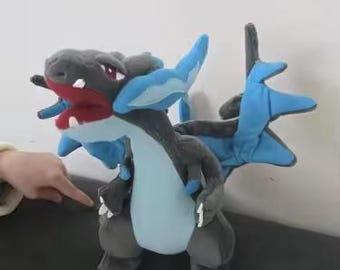 Peluche Mega Charizard X 23 cm, peluche Dragon Evolution, peluche douce Anime Gamer, cadeau à collectionner pour enfants et fans