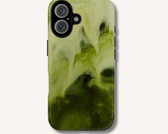 Matcha Green Swirl Phone Case - Matcha Aesthetic Case for iPhone & Samsung - Tough, Snap, MagSafe PC034