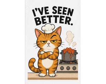 Toalla de cocina con diseño de gato gracioso - He visto mejores