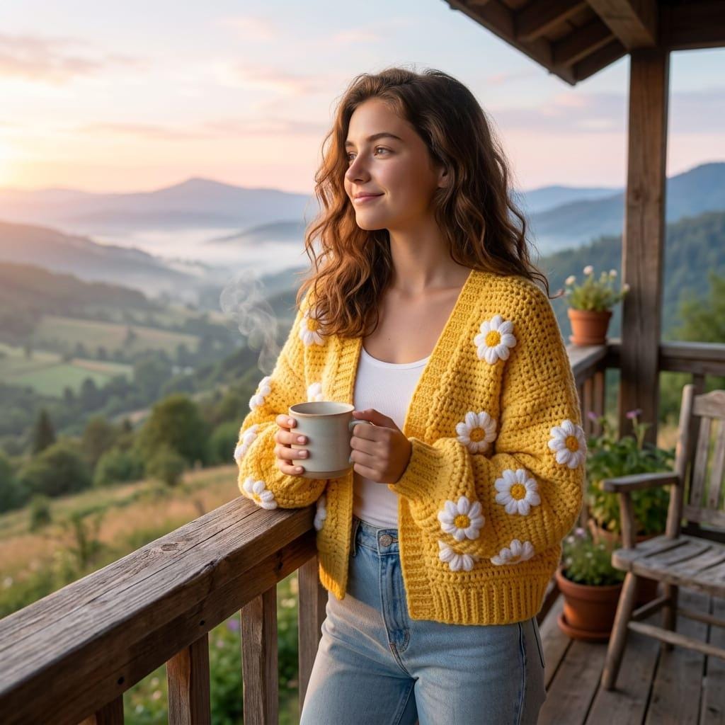 Oversized Daisy Cardigan - Etsy