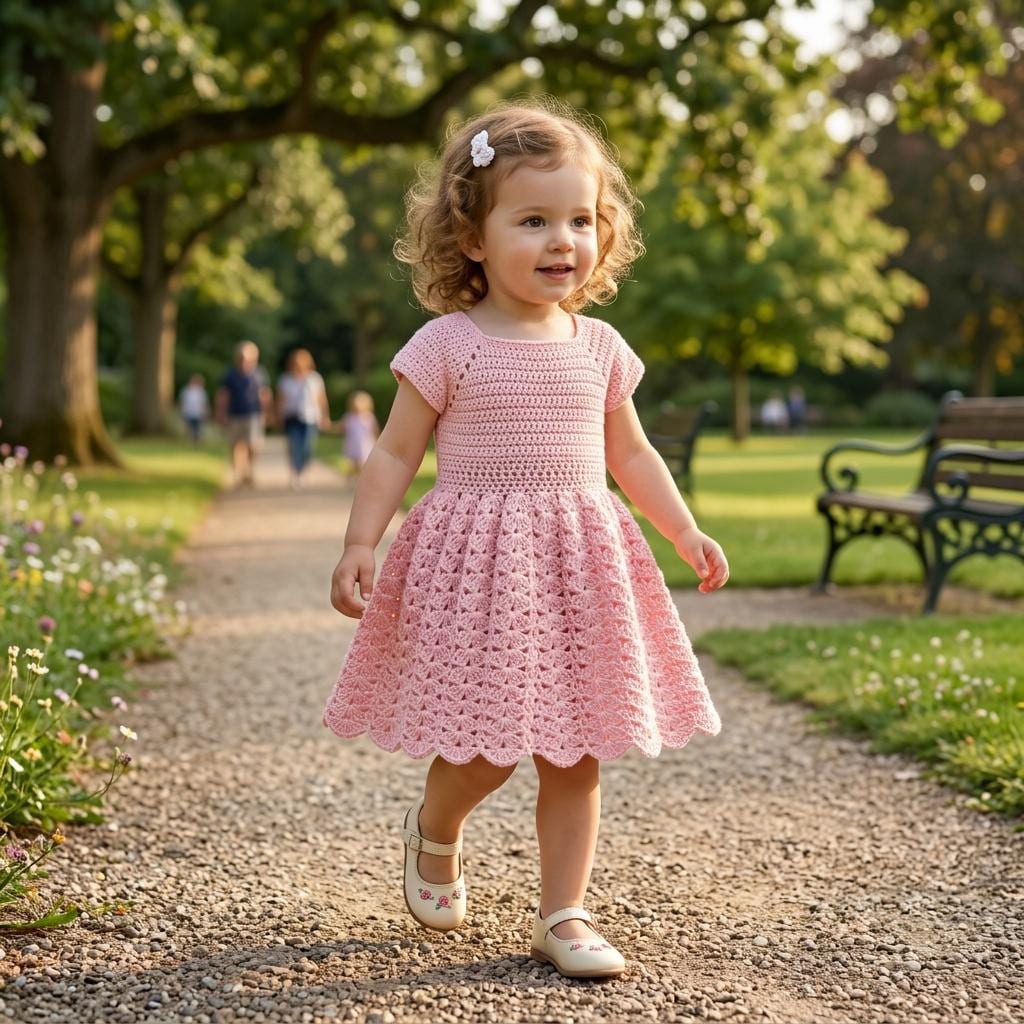 36 Crochet Baby Clothes Patterns with Bonnets, Booties, Rompers, and Dresses 12 Sweetheart Crochet Baby Dress
