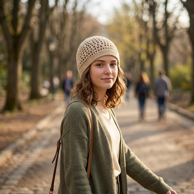 Crochet Openwork Beanie - Etsy