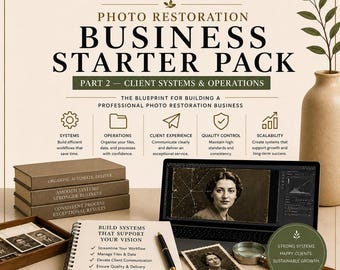 写真修復ビジネス入門パック パート2 | クライアントシステム、ワークフロー、運用、品質管理
