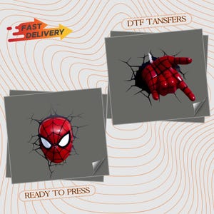 Super Hero Spider Dtf Transfers, Superhero Spider Dtf Prints, Disney Cartoon Character Ready To Press, Iron On Transfer, Press Heat Transfer