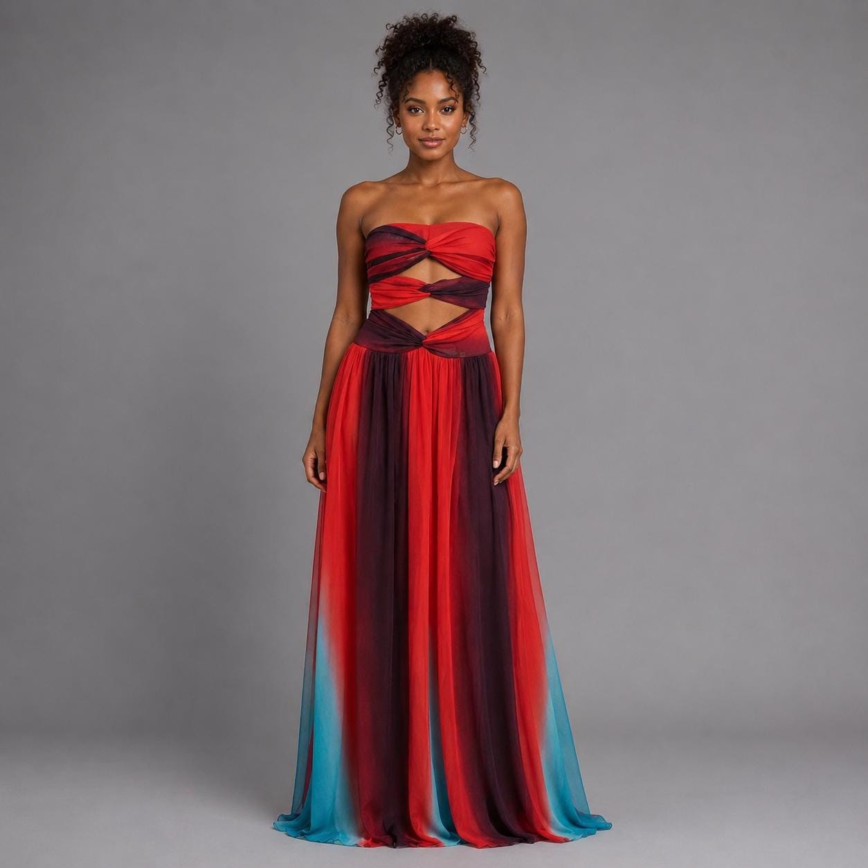 blue and red formal dress Evening Gown silver bride outfit shoulder style and flattering Striinkie - Short-Sleeve Floral Maxi dress Color:Candy Pink