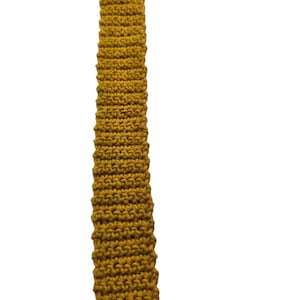 Mustered yellow handmade single crochet bookmark