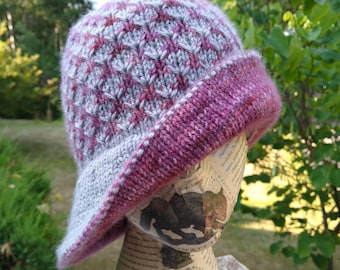 Rosewood Cloche Knitting Pattern: Textured Beanie, HP Inspired (PDF Download)
