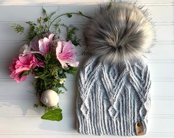 Thunderbird Knit Hat Pattern: Textured Magical Beasts (PDF Digital Download)