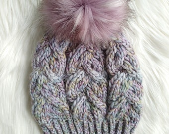 Fiendfyre Knit Hat Pattern: Flame Cable Slouchy Beanie (PDF Download)