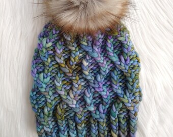 Serpensortia Hat Knitting Pattern: Snake Cable Beanie (PDF Download)