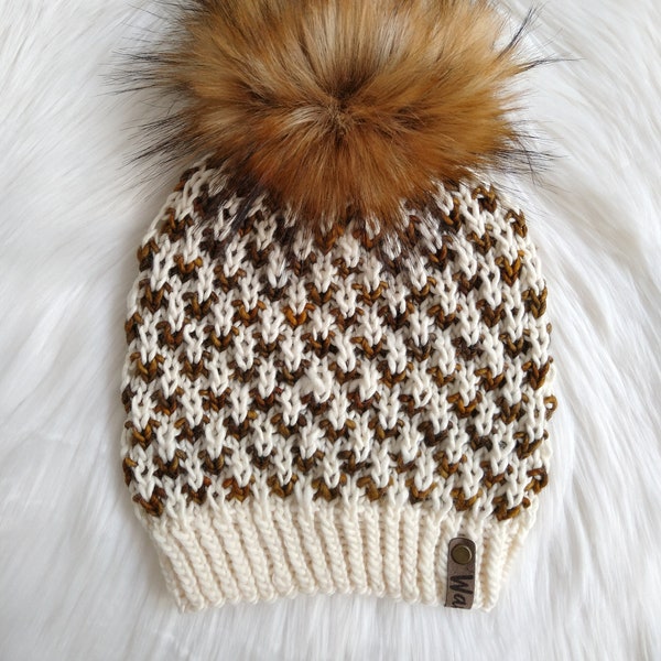 Knitting Pattern - Quibbler Beanie, digital PDF download, hp inspired, Luna wizard magazine fun texture beginner hat