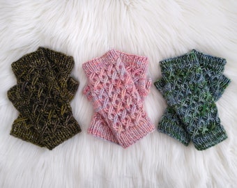 Unbreakable Vow Knit Mitts Pattern, Fingerless Cable Gloves (PDF Pattern)