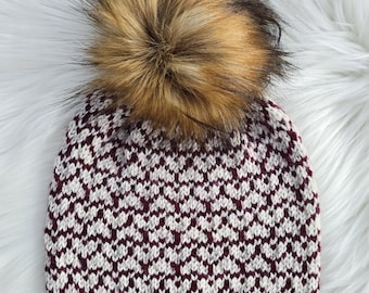 Fair Isle Hat Knitting Pattern – Wholehearted Hearts Colorwork (PDF Pattern)