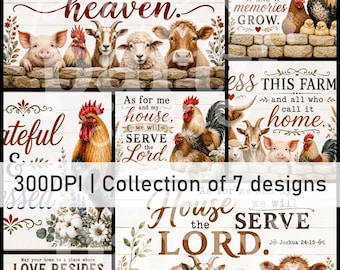 Farmhouse Faith & Country Blessings Collection | 7 Designs | Digital