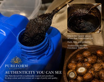 Raw Palm Kernel Oil | Traditionally Roasted West African Beauty Botanical Ingredient