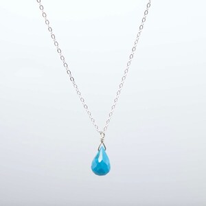 Turquoise Drop Necklace, non-tarnish hypoallergenic