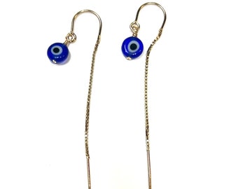 Evil Eye thread Earrings- no crystals