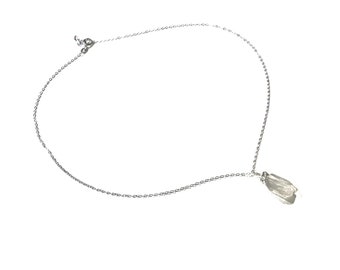 Moonstone semi-precious drop necklace, non-tarnish hypoallergenic jewelry