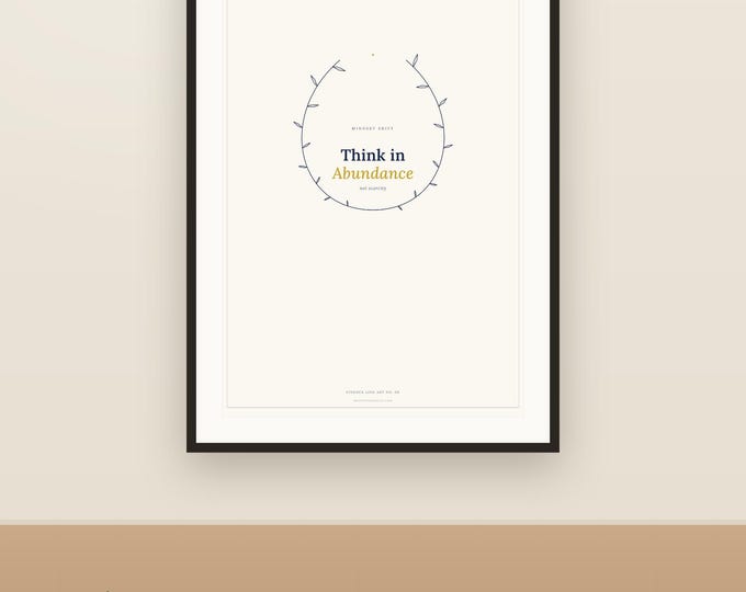 A Printable Wall Art | Mindset Abundance Quote