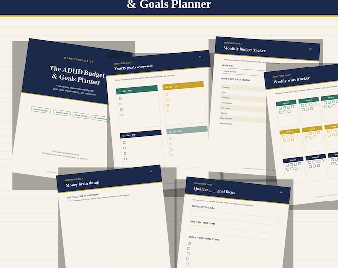 A calmer way to manage money and goals — built for ADHD brains.
