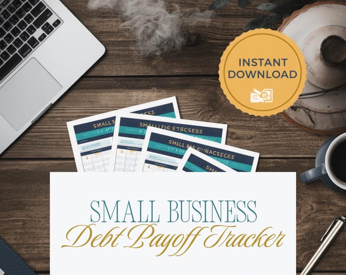Small Business Debt Payoff Tracker Printable | Business Loan & Credit Tracker