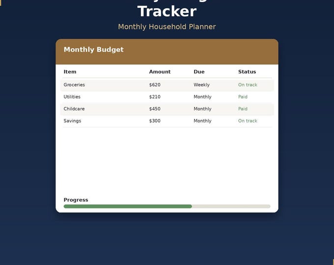 Family Budget Tracker | Monthly Budget Spreadsheet | Excel Google Sheets | Household Finance Planner | Digital Download