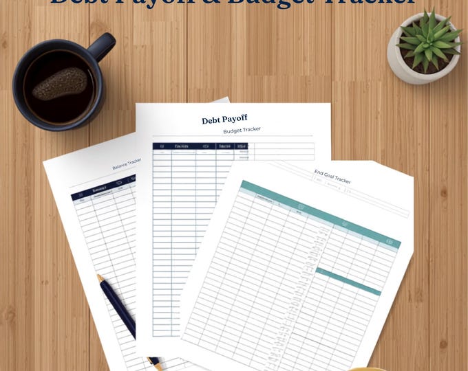 ADHD Budget Planner Printable | Debt Payoff Tracker for ADHD | Simple Visual Money Planner | Instant Download PDF