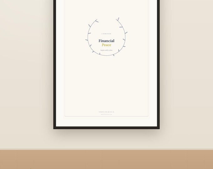 Financial Peace Printable Wall Art | Olive Branch Line