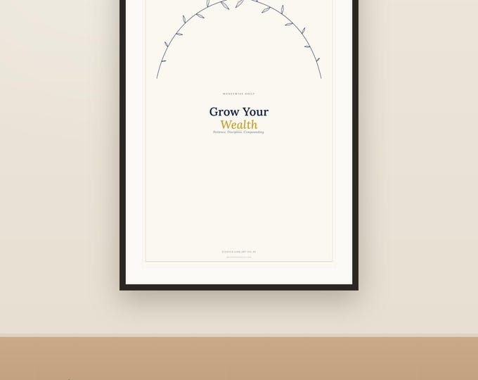Grow Your Wealth Printable Wall Art | Finance Quote