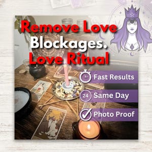 Remove Love Blockages Spell - SAME DAY Casting for Heart Healing, Romance, Attraction & Love Energy