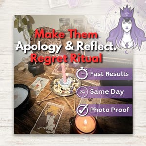 Apology and Regret Spell - SAME DAY Casting for Remorse, Reflection, Emotional Softening, Communication, & Closure (Tarot w/ Spell Cast)