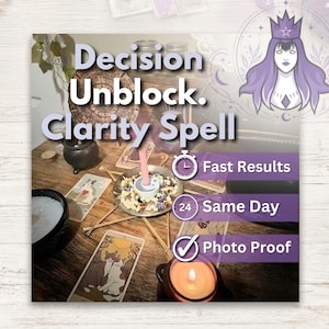 Decision Unlock Clarity Spell | Truth, Choice & Action Ritual | Mental Clarity, Decision Making and Direction Energy | With Photo Proof