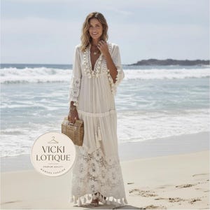 long sleeve plunging neckline dress Elegant Lace Sleeves Plunging Neck A-line Chiffon Wedding Dress main image 0