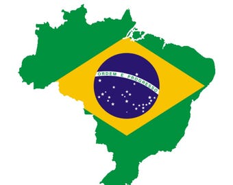 Brazil Usa Stickers Flags
