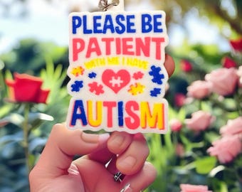 Autism Acceptance  Keychain, Rainbow Infinity Neurodiversity Keyring, Accept Understand Love Backpack Charm Gift