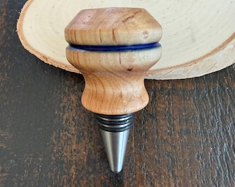 Wood Turned Wine Bottle Stopper