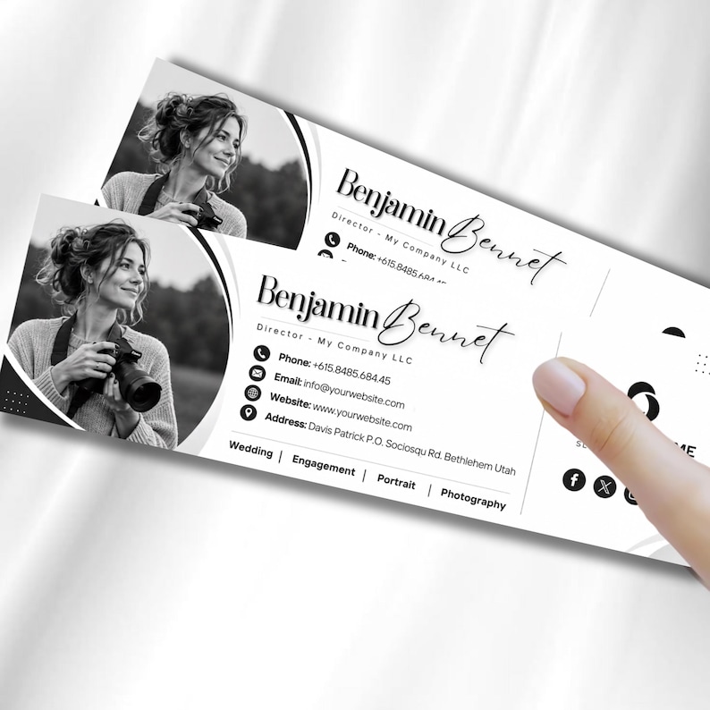 Email Signature Example Website Editable Email Signature Template, Professional Canva Email Footer ...