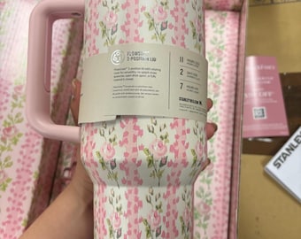 STANLEY x loveshackfancy BLOOMING HEIRLOOM H2.0 Tumbler Quencher 40OZ with Handle & Straw