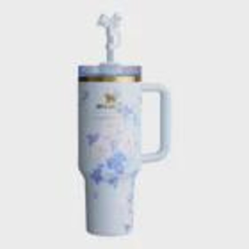 STANLEY 40.oz FLORAL-BLUE loveshackfancy| Elegant Stanley Style Quencher Cup bild 12