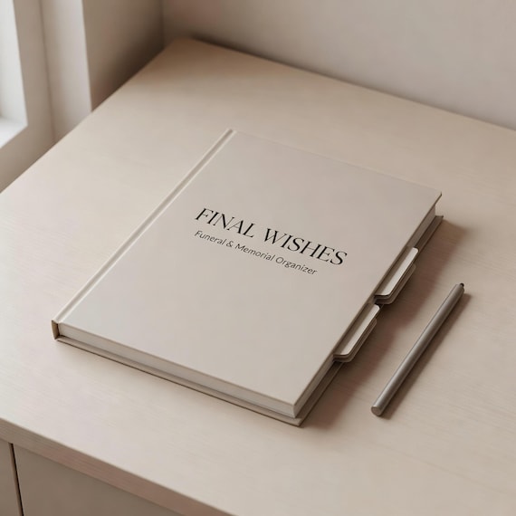 Final Wishes Planner Printable, Funeral Planning Checklist and Memorial Organizer PDF Word